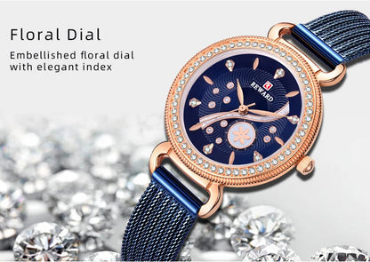 REWARD Luxury Watch Top Quality Women's Watches manufacturing diamond Waterproof Ladies Women Wristwatch Clock reloj RD22004L