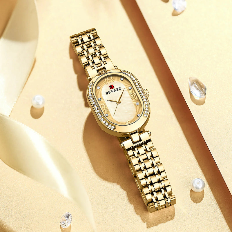 REWARD HOT Sale Women Watches Top Brand Luxury Stainless Steel Strap Wrist watch Female Quartz Ladies Watch Wife For Girl  RD21058L detail view