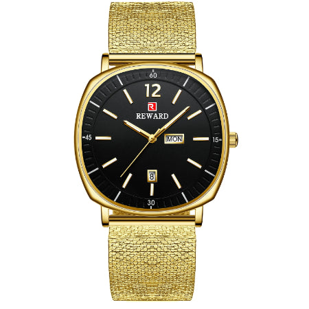 Check out the Reward New Arrivals waterproof simple quartz watches gift set, featuring two simple yet elegant watches made with high-quality alloy materials that are both durable and water-resistant.