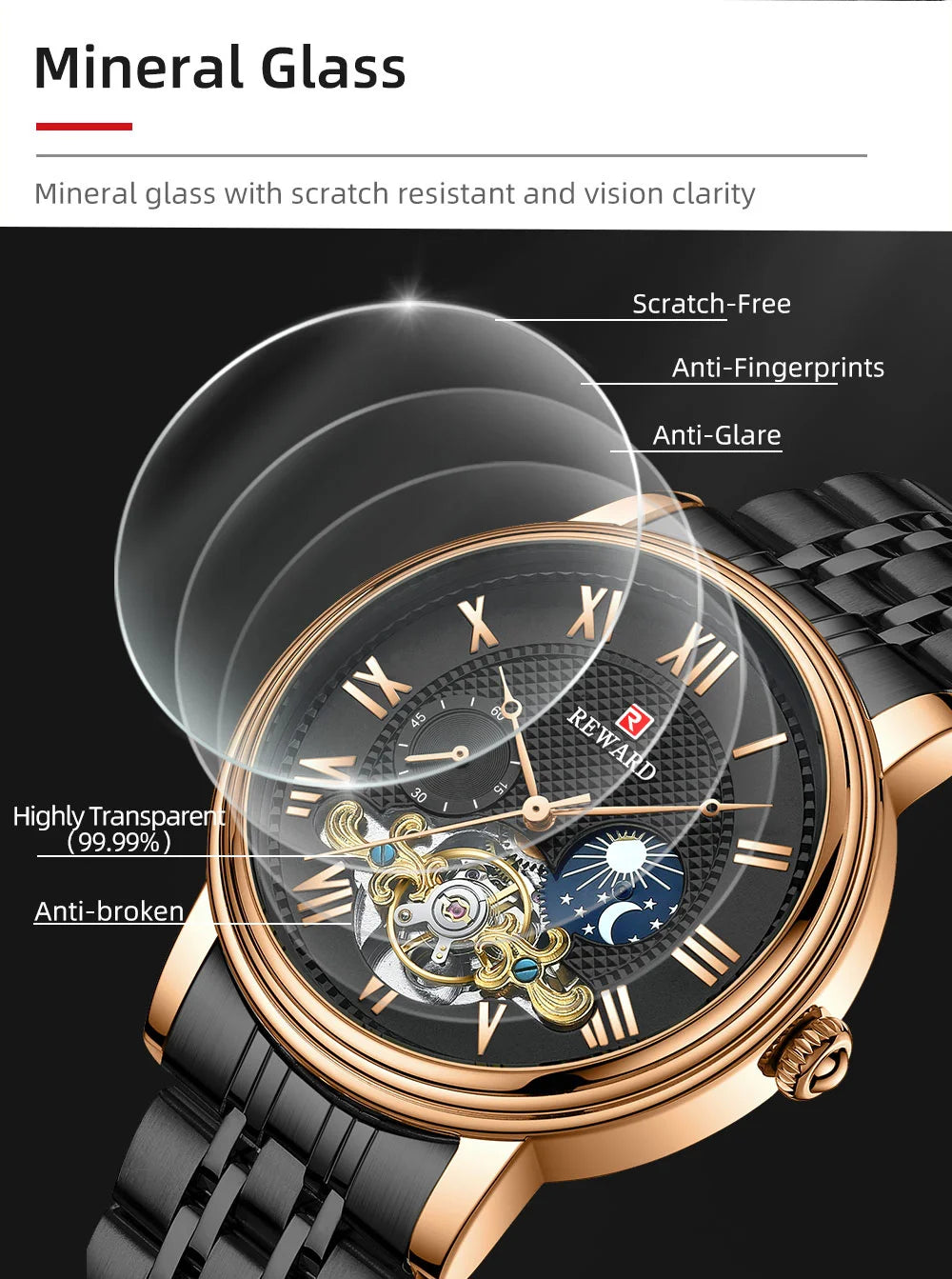 Reward factory watch man luxury automatic 3atm water resistant quartz watches for men 2022 relojes para hombres RD31009M