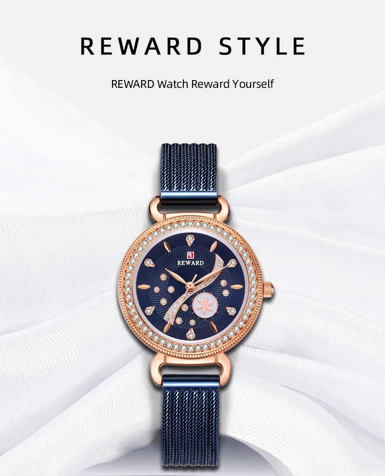 REWARD Luxury Watch Top Quality Women's Watches manufacturing diamond Waterproof Ladies Women Wristwatch Clock reloj RD22004L