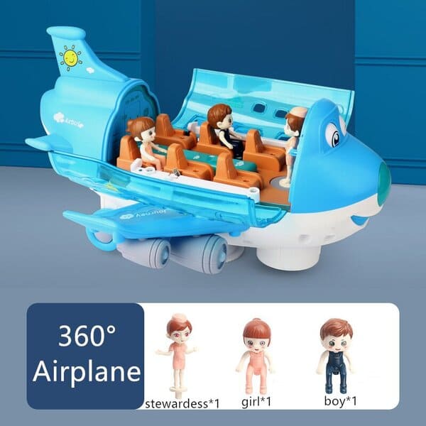 طائرة دوارة بـ 360 درجة مع أضواء وموسيقى وتروس متحركة
