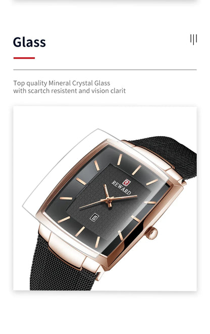 This watch model, RD62009M, is a masterpiece of minimalist design and modern functionality. The striking color combination of black and silver creates a timeless and sophisticated look that can easily match any outfit.