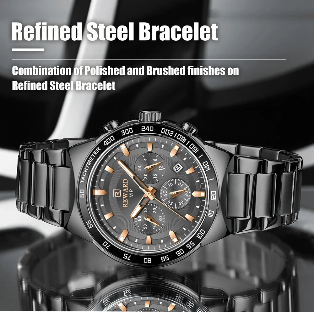 Reward New Design waterproof Casual luxury watch men In Stock fashion mens steel watch wrist chronograph watch RD81967M