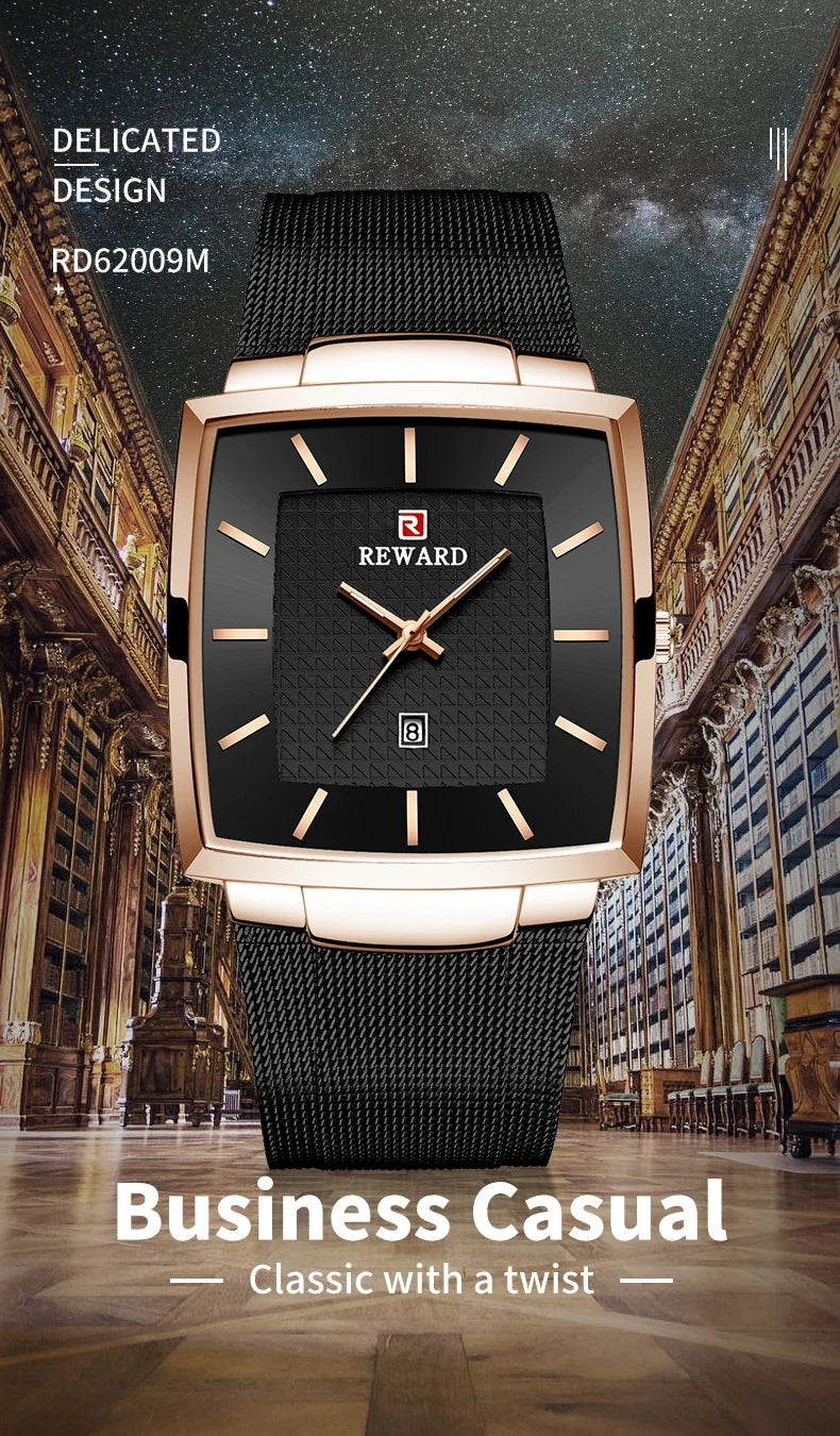 This watch model, RD62009M, is a masterpiece of minimalist design and modern functionality. The striking color combination of black and silver creates a timeless and sophisticated look that can easily match any outfit. detail view