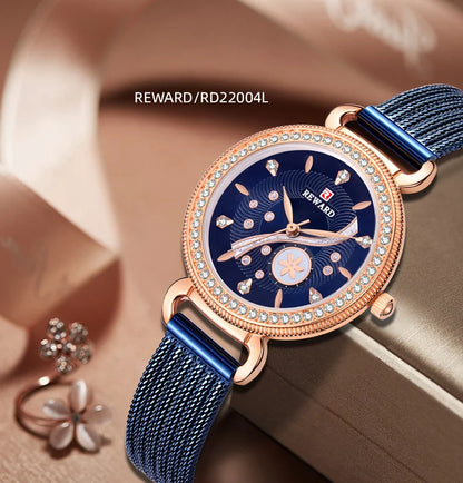 REWARD Luxury Watch Top Quality Women's Watches manufacturing diamond Waterproof Ladies Women Wristwatch Clock reloj RD22004L