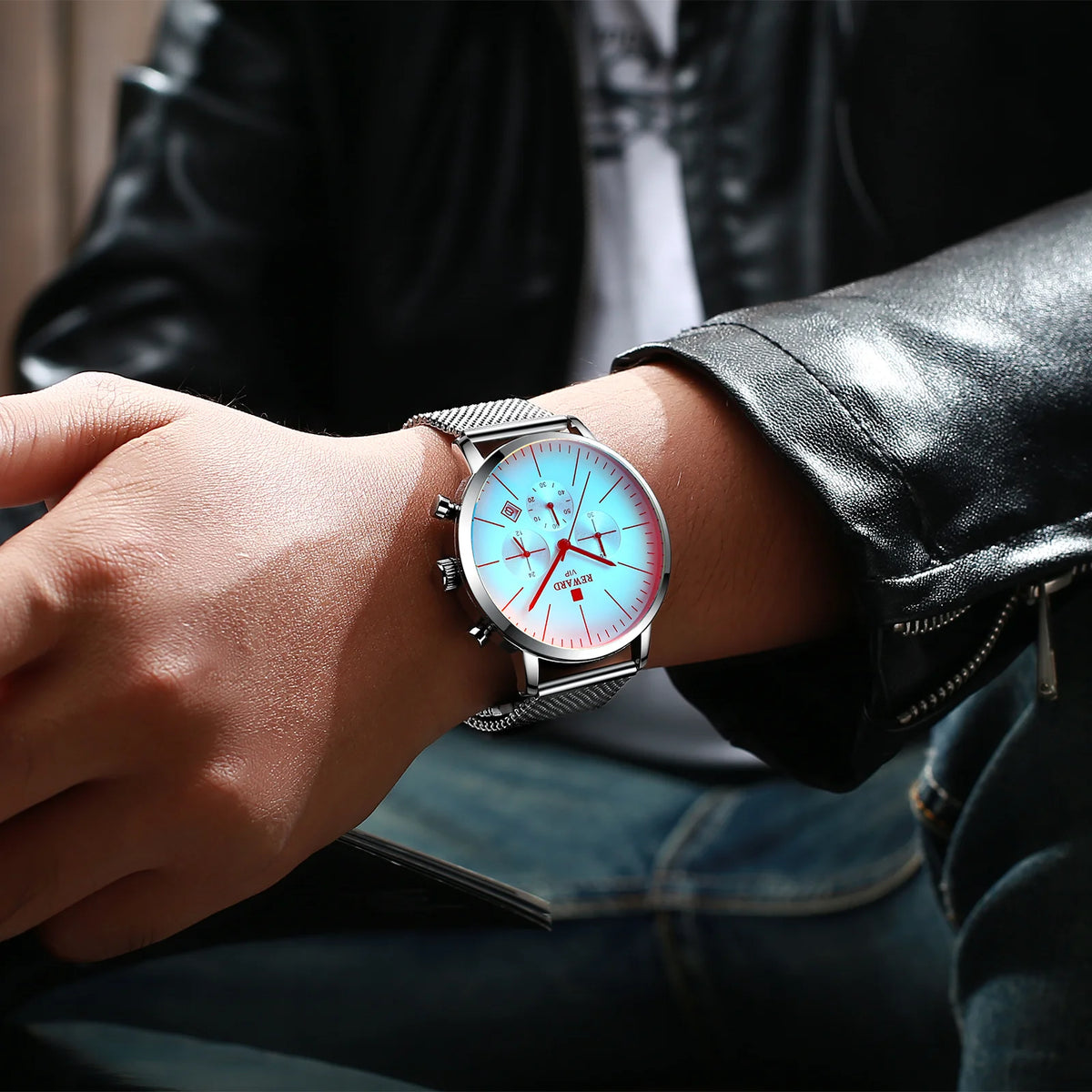 Reward New Arrival stainless steel waterproof luxury blue boys quartz watch Custom logo oem kids hand wristwatch hombre relojes RD82004M