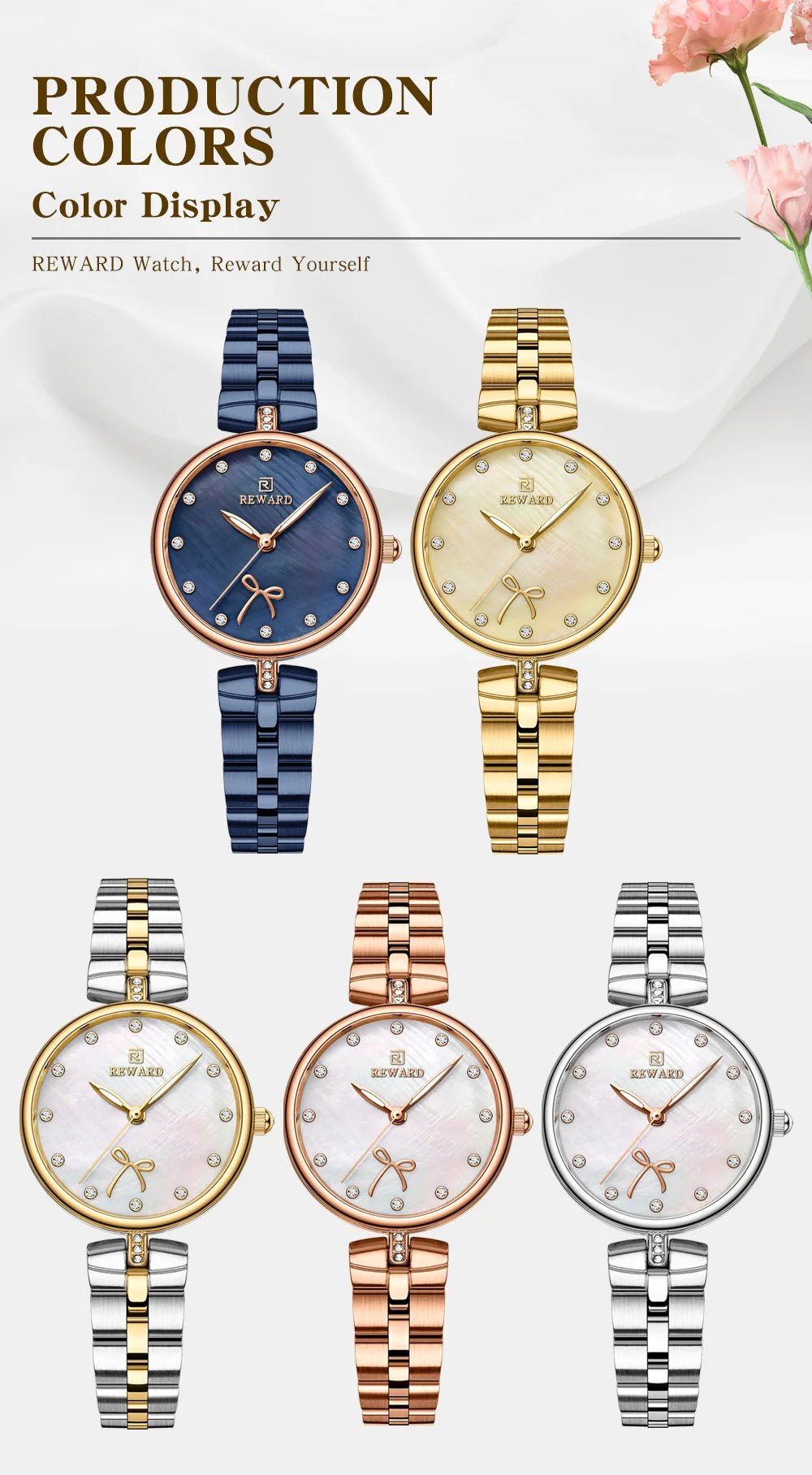 Reward Montre Femme 2022 Ladies Watch Fashion Elegant Watch Women Luxury Luminous 3atm Waterproof Oem Girls Stylish Watch RD21074L