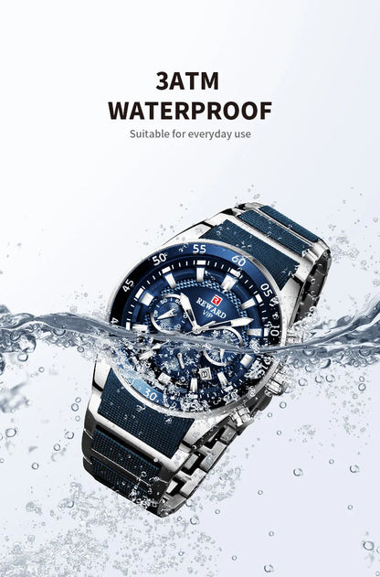 REWARD watches men wrist sport waterproof Luxury brand Silicone Band Quartz Wristwatch Male Watches Fashion Watch Man