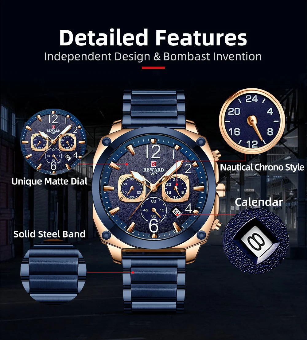 REWARD male luxury watches diving luminous robust day date big man wrist watch factory custom logo Horloge,RD81055M
