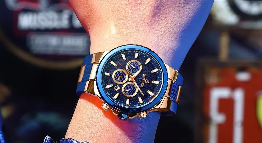REWARD Watch for Men Casual Sport Quartz Watch Waterproof Three Eyes Fashion Men's Wristwatches