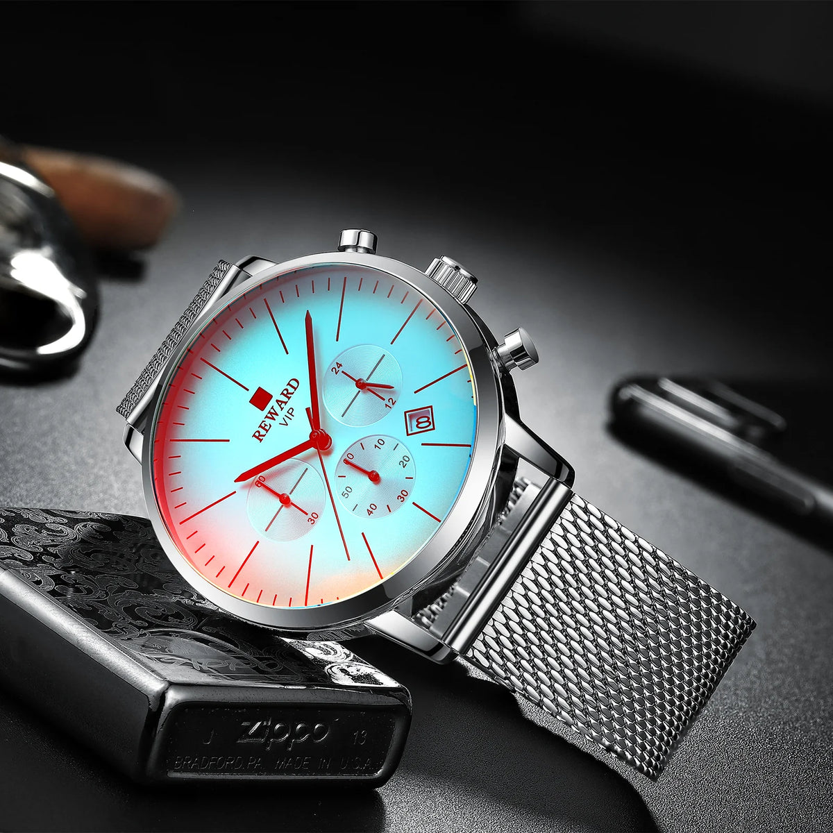 Reward New Arrival stainless steel waterproof luxury blue boys quartz watch Custom logo oem kids hand wristwatch hombre relojes RD82004M