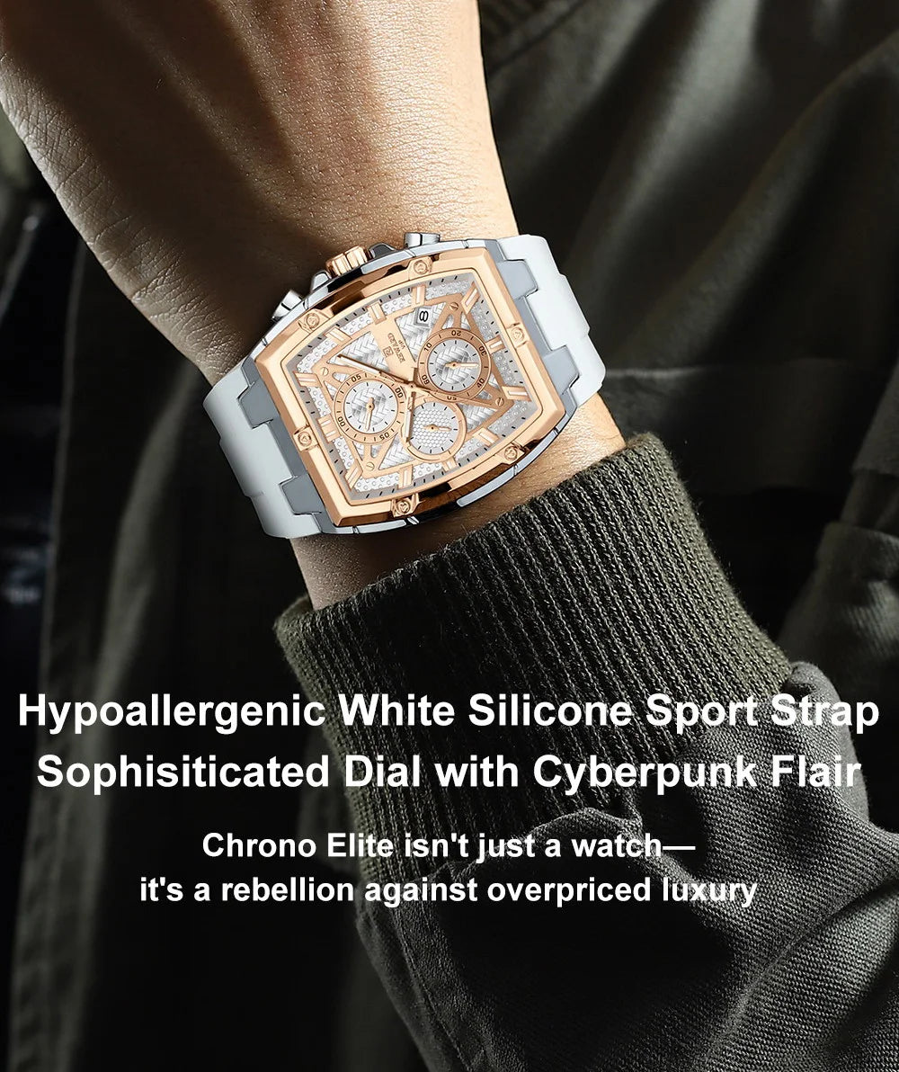 REWARD Fashion Watch Men Square Top Quality Luxury Alloy Quartz Watches Calendar Rubber Band Male Wrist Watches Factory OEM