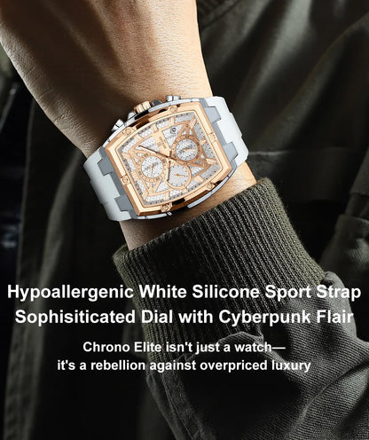 REWARD Fashion Watch Men Square Top Quality Luxury Alloy Quartz Watches Calendar Rubber Band Male Wrist Watches Factory OEM
