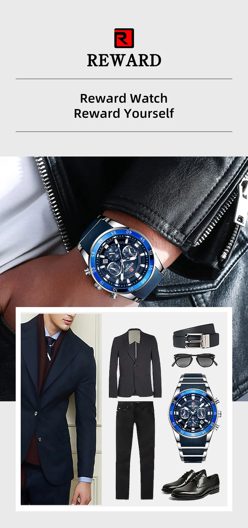 REWARD watches men wrist sport waterproof Luxury brand Silicone Band Quartz Wristwatch Male Watches Fashion Watch Man
