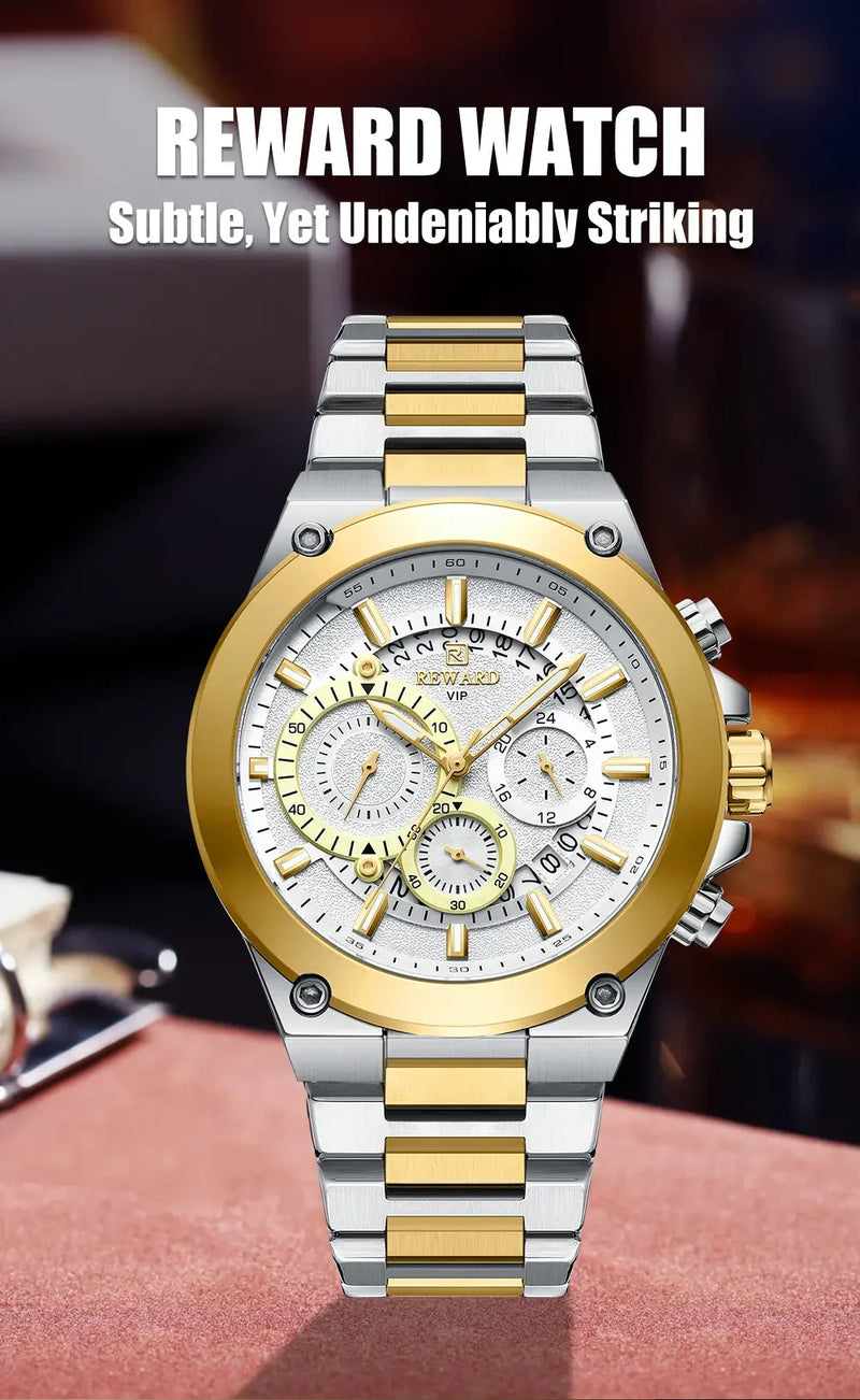 REWARD Watch Men New Arrival High Quality Stainless Steel Luxury Men's Watch detail view