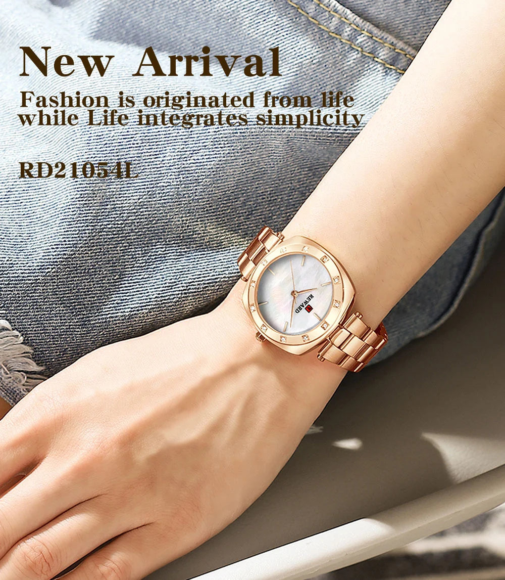 The Reward Custom OEM Japanese Quartz Movement Stylish Women Watch is the best brand for luxury fashion ladies wristwatches. With Japanese quartz movement and a sleek and elegant design, it's both accurate and stylish.