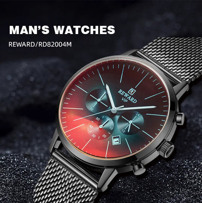Reward New Arrival stainless steel waterproof luxury blue boys quartz watch Custom logo oem kids hand wristwatch hombre relojes RD82004M
